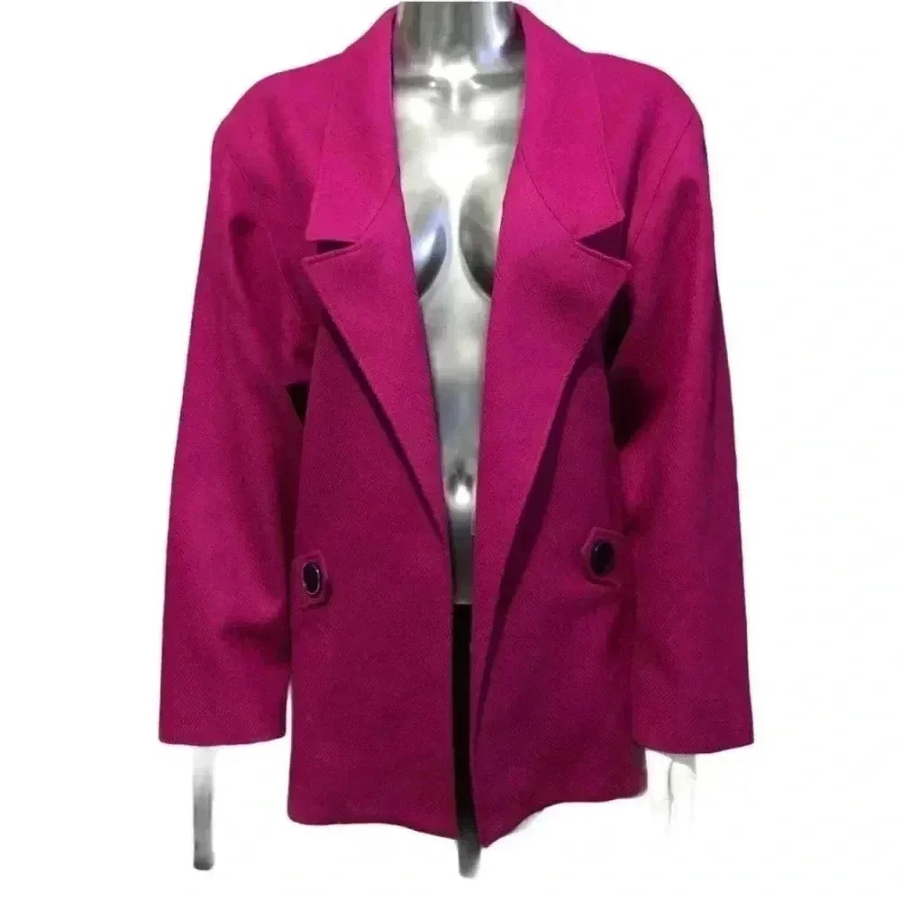 Vintage Sterling Stall Lined Blazer
Fuchsia Size Small